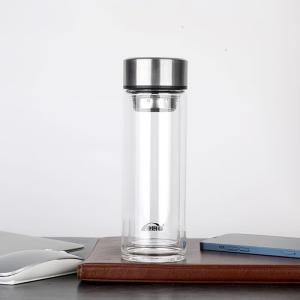 康厨亚 加厚耐热双层玻璃杯KX8639-st320 容量:320mL;材质:高硼硅玻璃 金属色