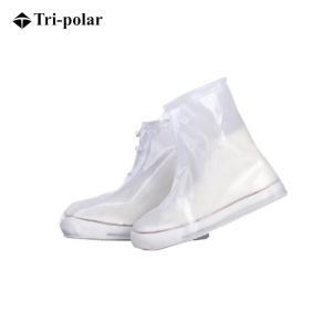 Tri-polar 男女中筒靴雨鞋套 TP1907 L 材质:PVC 加厚 银白色