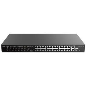 锐捷(RUIJIE) 交换机 RG-ES126S-PV2 24个PoE百兆电口+1个千兆上联电口+1个千兆上联光电复用口，PoE总功率370W 台