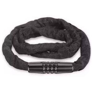 精品 包布密码链锁  四位密码 合金钢链条 1米长 黑色