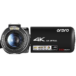 欧达/ORDRO 摄像机AC7 像素4800万 4K直播摄像机数码高清dv录像机专业vlog短视频摄影机家用旅游会议 1200倍动态变焦
