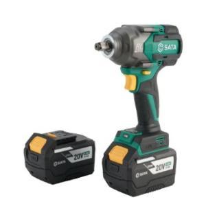 SATA 20V锂电无刷冲击扳手51860 额定电压：20V 转速：0-2200RPM （备注：配专用高强度套筒，6.0Ah两电一充套装）