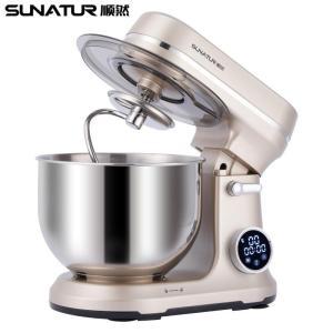 顺然 厨师机SM-602E 直流800W电机 304不锈钢桶5.5L LED显示 香槟金