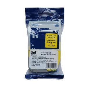 扬帆耐立 标签色带TZ-Z611 适用于兄弟热转印标签机 6mm*8m 黄底黑字