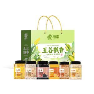 绿帝 五谷飘香杂粮礼盒 2850g/盒 小米500g 黑米480g 糙米490g 高粱米470g 小麦仁440g 玉米糁470  保质期 12个月