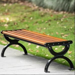 方元合 户外座椅铸铁椅脚+3.2cm防腐木 120cm*38cm*38cm 不带靠背