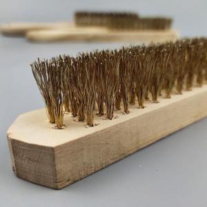 梵轩 钢丝刷 材质：木柄  镀铜黄钢丝 规格：275*35*15（mm）
