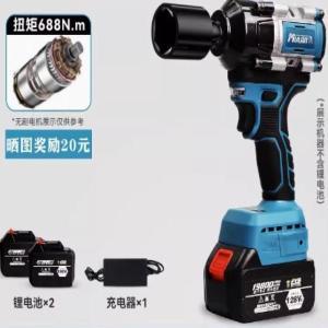 牧蓝 无刷冲击扳手MLPB688 额定电压：21V 转速：3800r/min （备注：配专用高强度套筒，27800两电一充套装）