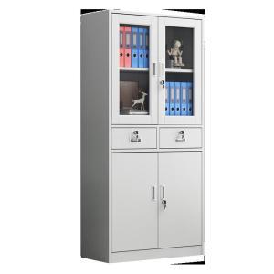 泓仪 中二斗文件柜 GDT-018 1800*850*390MM 钢制 0.6mm厚 四门 二抽屉 灰色