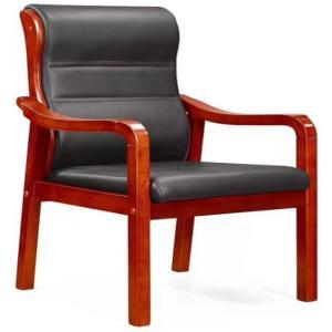 兆生家具 班椅 645*690*1140mm 实木四脚椅 高密度一体成型泡绵 胡桃木色