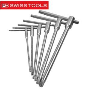 PB SWISS TOOLS 内六角滑动扳手 平头T型 公制6件套装 3/4/5/6/8/10 合金镀铬