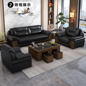 顾家家居/KUKA 沙发三人位,实木框架2100×850×850mm,西皮/真皮可选