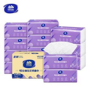 维达 抽纸 VS2298 柔韧立体美软包抽取式面巾纸195*153mm三层M码110抽/包24包/箱