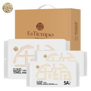 东纺拾光 毛巾 ES2008 云感亲肤抗菌纯棉毛浴巾3件套礼盒(米色毛巾2条+米色浴巾1条)3条/盒