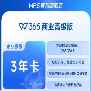 WPS 办公高级版订阅3年1人高级版 3年1人 规格:3年