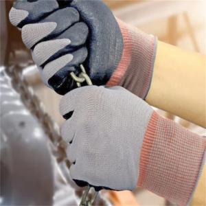 航景 防滑防磨手套 MFX0015 灰色 L码，15针优质尼龙 丁腈橡胶