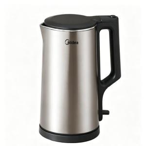 美的 电热水壶 MK-PJ17A01 美的(Midea)电热水壶 1.7L大容量 家用大功率开水壶 316L不锈钢内胆烧水壶 双层防烫防干烧电水壶 MK-PJ17A01