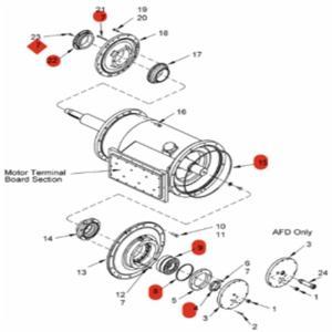 特灵 压缩机前轴承 BEARING; JOURNAL; 6.60 BORE 10.37 OD X 2.20 WIDE 特灵机组专用