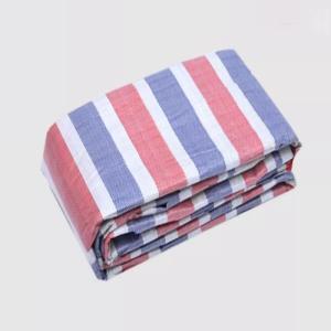 益得金冠 彩条布 2m*40m 塑料 防水 防晒篷布 单面覆膜 约70g 红白蓝三色