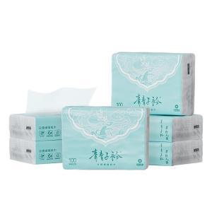 青青子衿 抽纸 直上青云(软包款) 含乳霜，137mm*190mm*3层,100抽/包，6包/提，2提/件