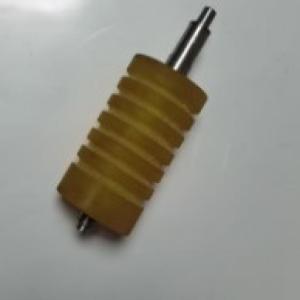 斯陆伯 硅胶轮SLB2270125-6 材质：硅橡胶+304不锈钢   备注：支撑杆带螺丝孔，轮身带导向槽，10个起订。
