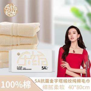 东纺拾光 毛巾 DF1010-01 5A抗菌金字塔缎纹纯棉40*80cm140g米色 条