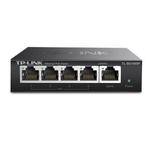 普联/TP-Link 交换机 TL-SG1005P 5口千兆4口POE非网管PoE交换机 黑