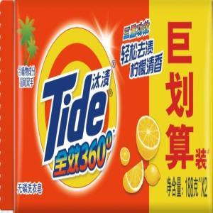 汰渍 洗衣皂全效360柠檬清新 188g*2