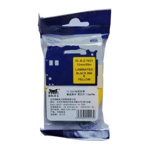 扬帆耐立 标签色带TZ-Z631 适用于兄弟热转印标签机 12mm*8m 黄底黑字