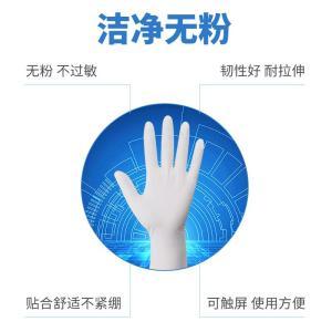 康惠·洁/CAMCLEAN 十级洁净室 丁腈手套 GN312寸  L码 白色