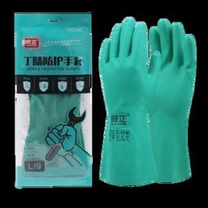 贸正 防化丁腈手套OFMZ-FHL 规格:绿色 尺码:9码(L码) 材质:丁腈