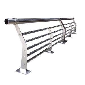 闽弘 不锈钢围栏防撞护栏 高度1200mm，长度1000mm,立柱厚度6mm，扶手管厚度1.5mm 不锈钢