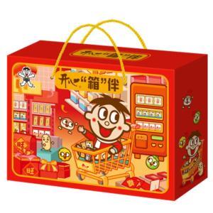 旺旺 开心箱伴零食礼盒零食礼盒1000g;雪饼*2仙贝*2大米饼*1、 浪味仙*4、小小酥*2、 馒头仔*1、卡兹脆*4、珍棒*1 Q熊饼*2牛奶饼*2乳酸果冻*5棒冰*3果冻爽*1小小运动饮料3