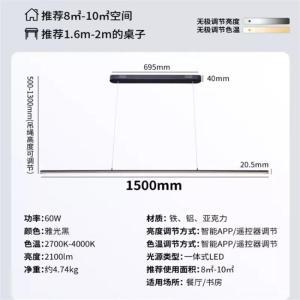 PAULMANN 吊灯 60W 铁+铝+亚克力 2700K-4000K 雅光黑