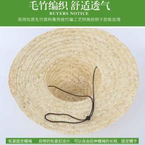 欧思卓 草帽 麦秸草编织 45CM 黄色