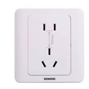 西门子 插座 5UB8214-3NC01 远景系列 新国标 正五孔 10A 220V 86型 雅白