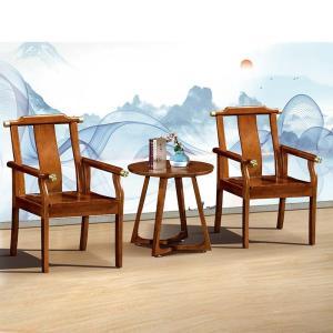 悦山 洽谈桌椅组合YSOE4dXL2017 1桌2椅 桌子：600*600*590mm 椅子：650*580*920mm 橡胶木