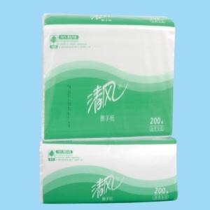 清风/KYFEN 单层三折擦手纸 B913A 原生木浆 225*230*200张 20包/箱 1/20 白色