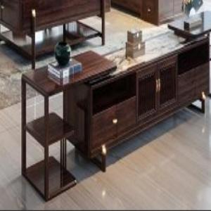 易斯特 置物架H8601-2 乌金木 2600-3400*400*490mm