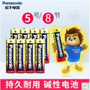 松下/Panasonic 碱性电池 LR6BCH/8B 5号 8粒卡装