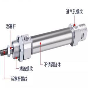 亚德客 迷你气缸MI16X200SCA 规格：200mm   材质：铝合金+不锈钢  备注：双头外丝，5个起订。