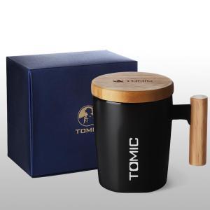 特美刻/TOMIC 木柄陶瓷杯 TCL1329 400ml 黑色