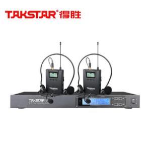 得胜/TAKSTAR 无线一拖二麦克风SC-2R 领夹套装  黑色