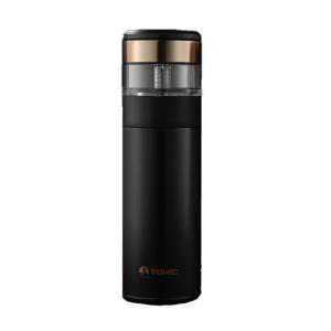 特美刻/TOMIC 保温杯 TW60051Y 370ML 陶瓷内胆+银茶隔+316不锈钢 黑色