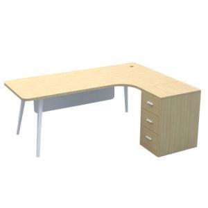 京顺发 办公桌 2000*1500*750mm 优质三聚氰胺板饰面 E1级刨花板