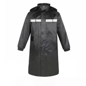 盾守 连体式雨衣 430型 防水面料 透气 帽子可收缩 3XL码 衣长83cm 黑色