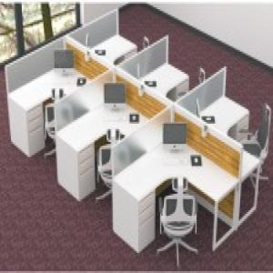 兆生家具 工位 1600*1400*1200mm 6063铝材+E0级三聚氰胺饰面板