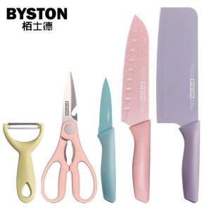 栢士德 五件套 BST-099 材质：手柄PP麦秸秆+不锈钢3Cr13产品规格：7寸三德刀，7寸小菜刀，3.5寸果皮刀,剪刀,瓜刨 套