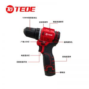 TEDE 锂电钻 YD-5015 12V 40N.M 0-500R/MIN 0-1800R/MIN    29件组套