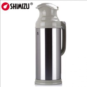 清水 不锈钢玻璃内胆热水瓶 SM-3262-200 砂光灰 2.0L